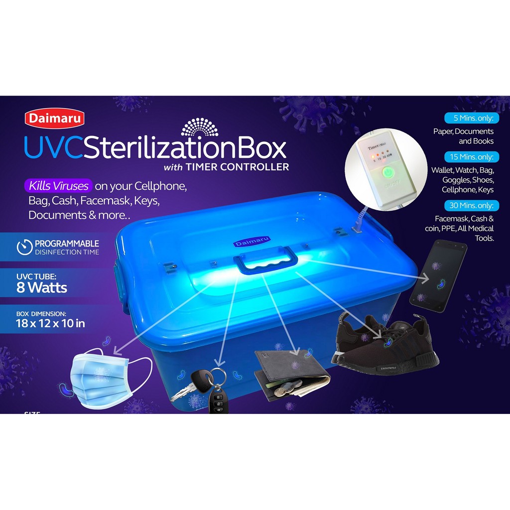 DAIMARU UV STERILIZATION BOX UVC 220nm with Timer Control Disinfection