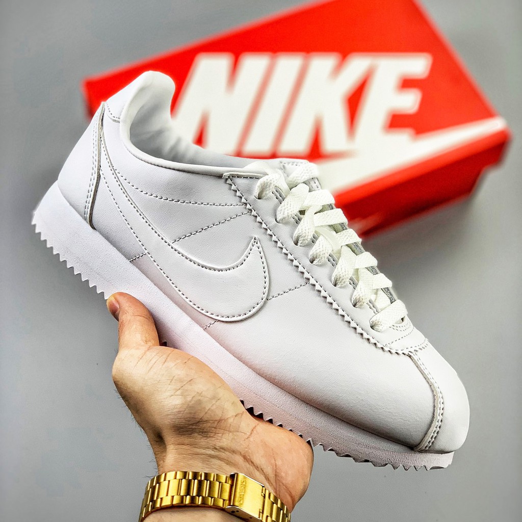 womens all white nike cortez