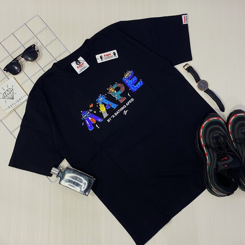Bape T Shirt By Bathing Ape Black Import Label Shopee Philippines