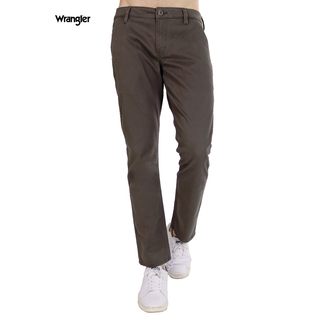 Wrangler Elvis Low Slim Tapered Chinos Pants in Gray | Shopee Philippines