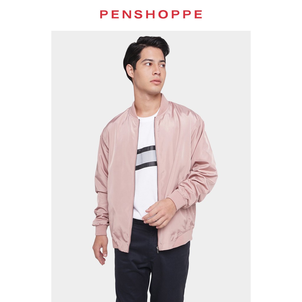 penshoppe bomber jacket pink