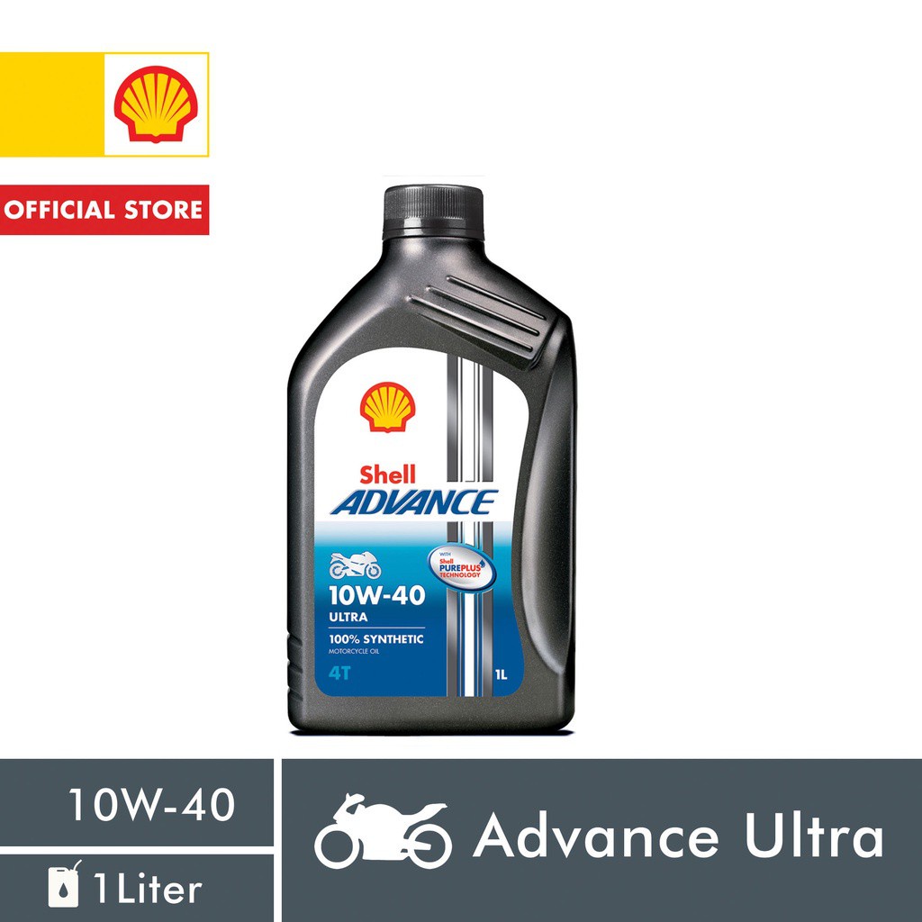 Shell Advance Ultra 10W-40 (1Liter) - Fully Synthetic Engine Oil for ...