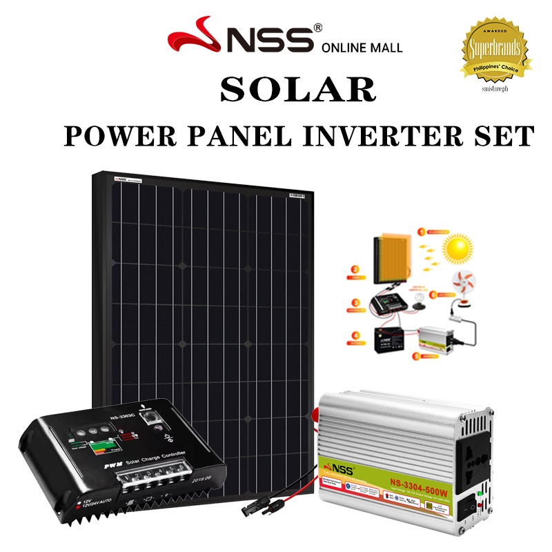 NSS Solar Inverter Set 500W Power Inverter Wave Inverter 12V DC to 220V