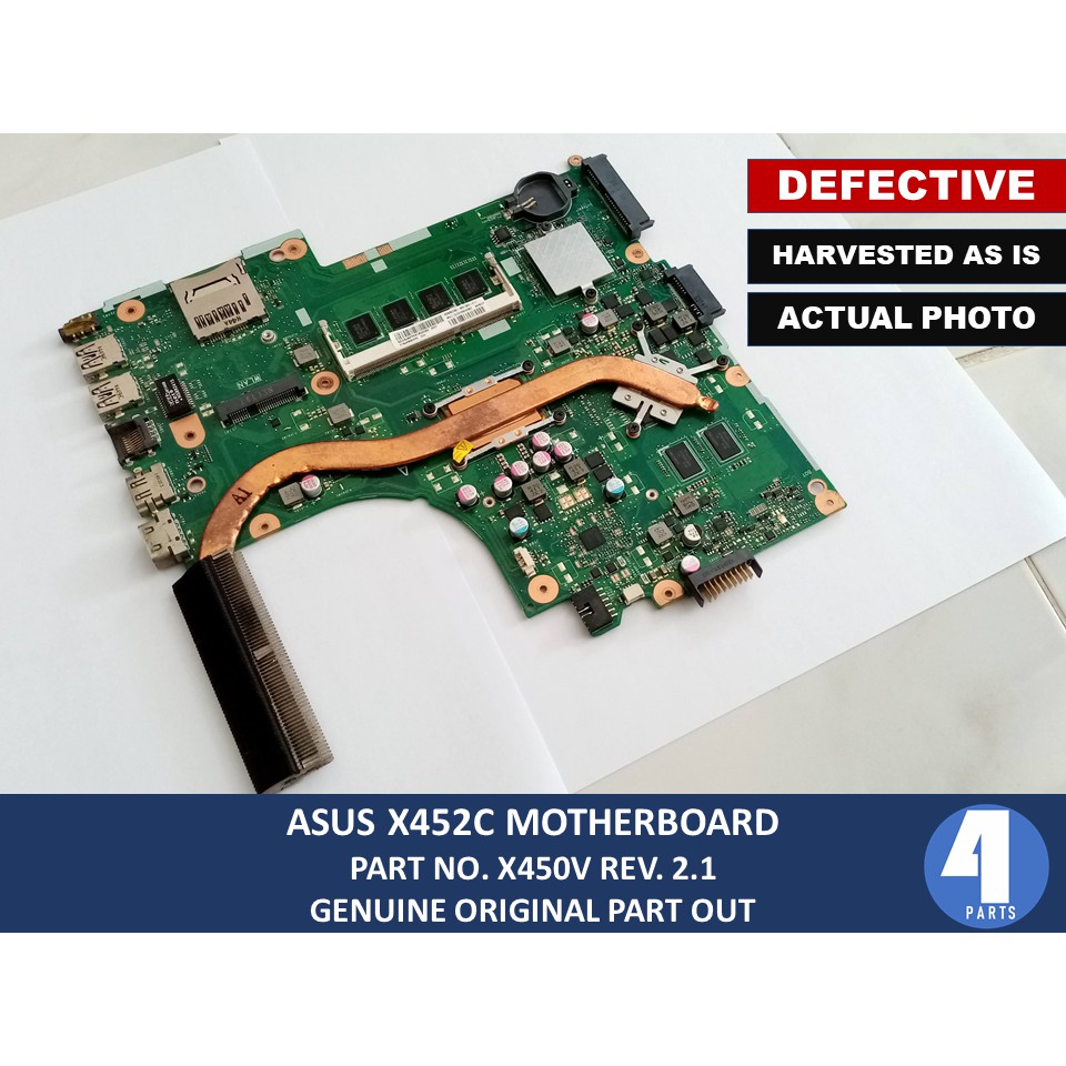ASUS X452C Motherboard (DEFECTIVE) Shopee Philippines