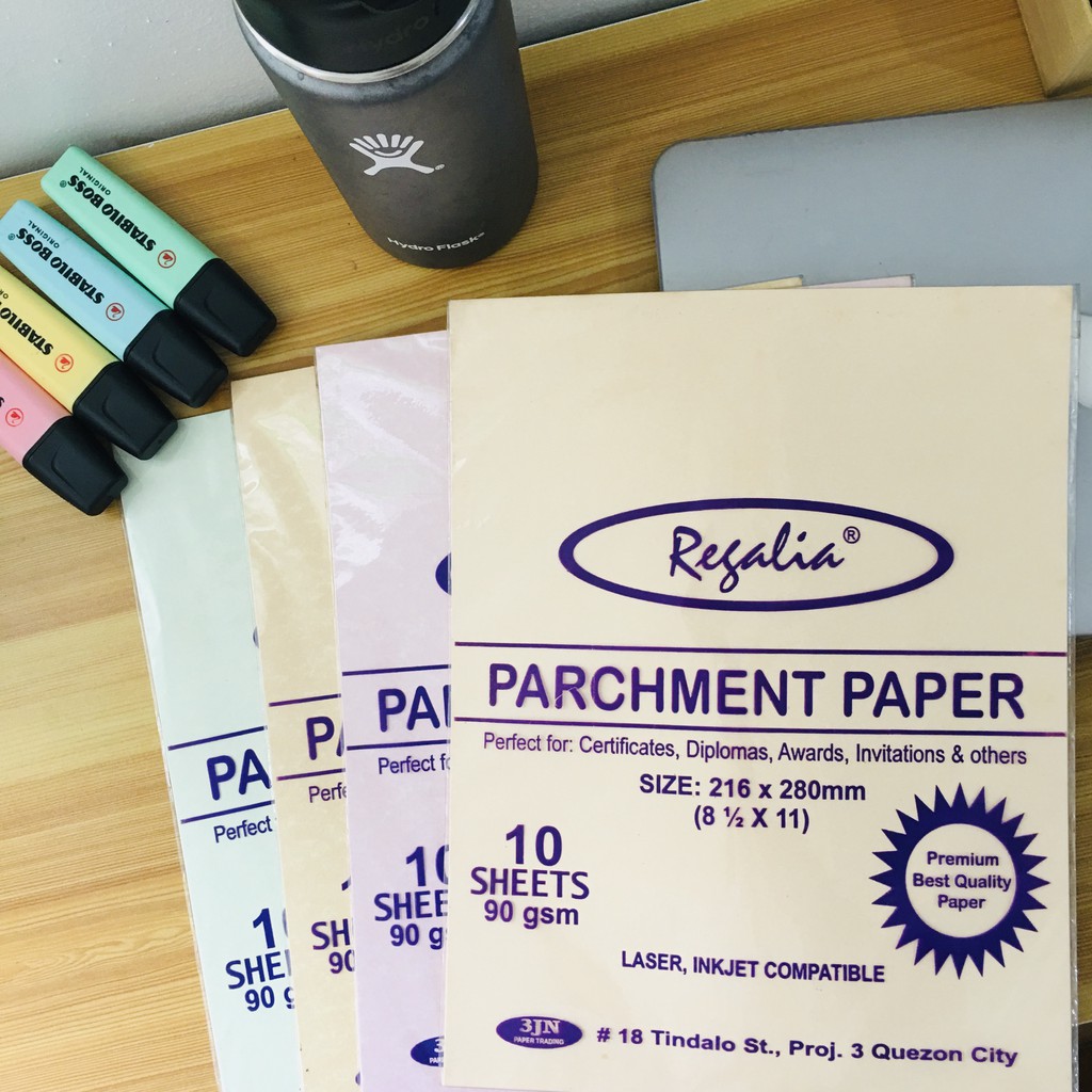 PARCHMENT PAPER SHORT REGALIA BRAND 90 GSM 10 Sheets Shopee Philippines