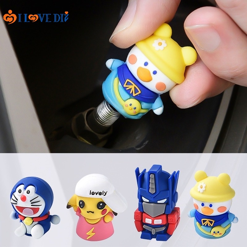 Car Universal Cute Cartoon Modeling ABS Rubber Tires Valve Dust Cover/  Portable Motorcycle Car Wheel Air Leak Proof Tire Pressure Cap | Shopee  Philippines