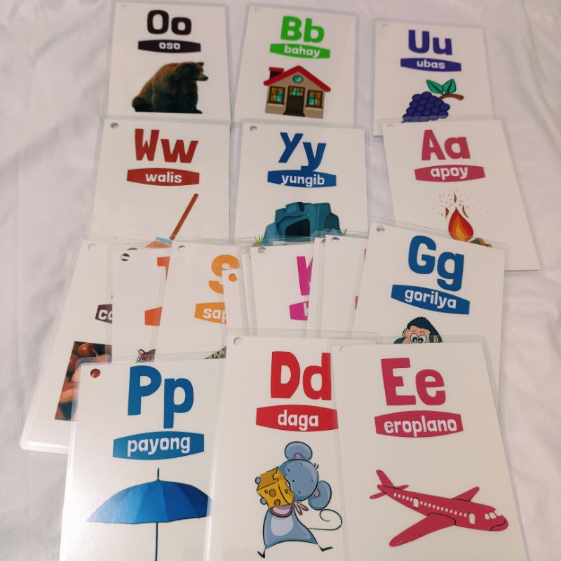 Kidszoe filipino tagalog educational flashcards alphabet reading