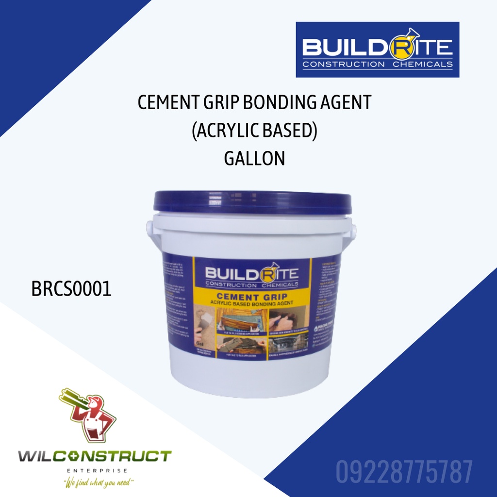BUILDRITE CEMENT GRIP BONDING AGENT ACRYLIC BASED GALLON Shopee