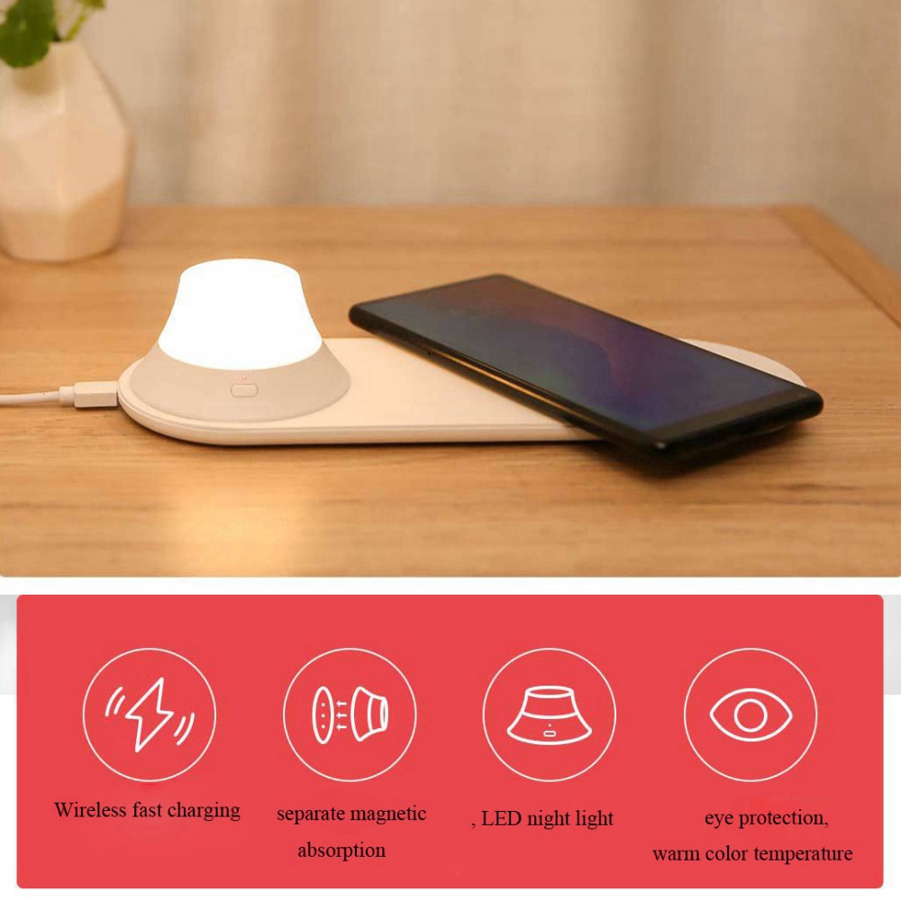 xiaomi wireless charger with led night light