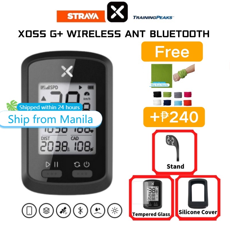 XOSS G+ G Plus Bike Computer Wireless GPS ANT+ Speedometer Waterproof