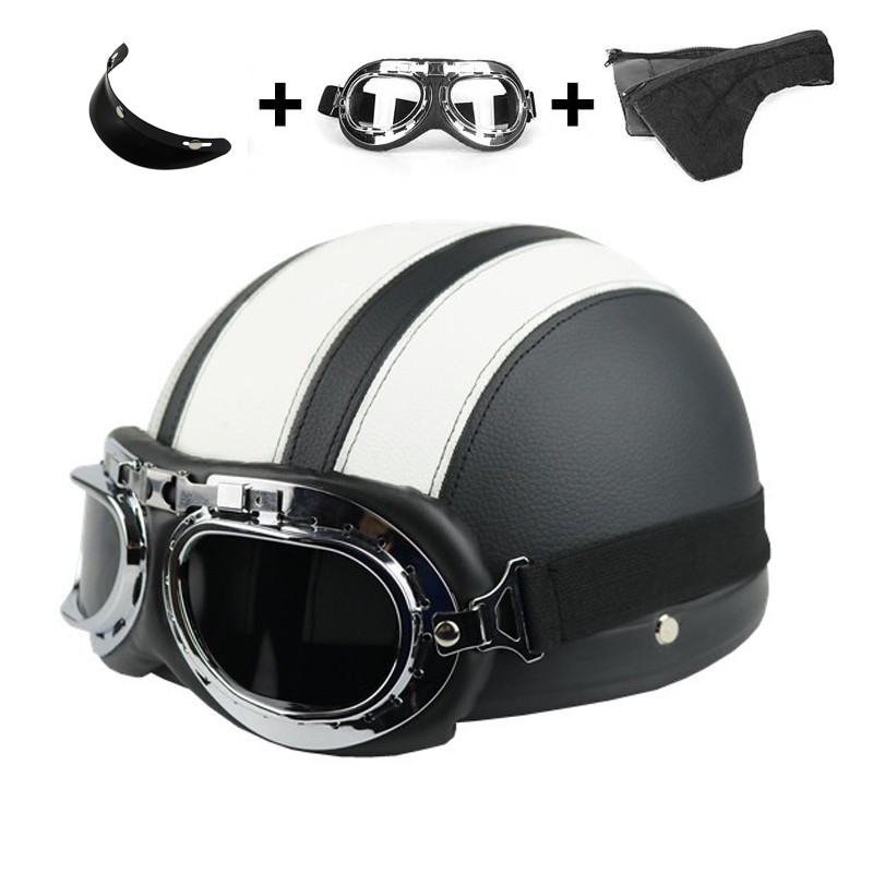 Helmet Bike Helmets Half Face Motorcycle Visor Motors Bicycle Harley ...