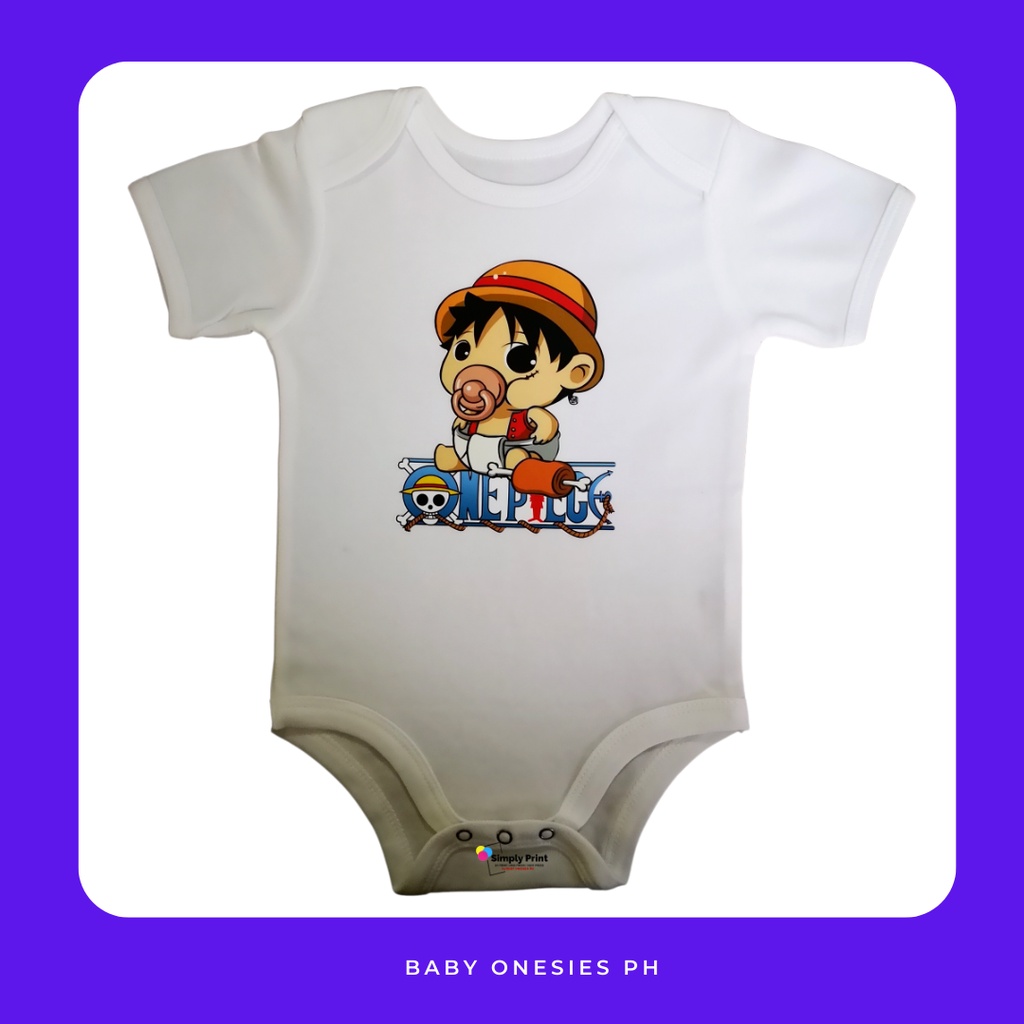 Luffy One Piece 0-12 months Cotton Anime Baby Onesie Newborn Frogsuit  Monthly Outfit Baby Onesies PH | Shopee Philippines