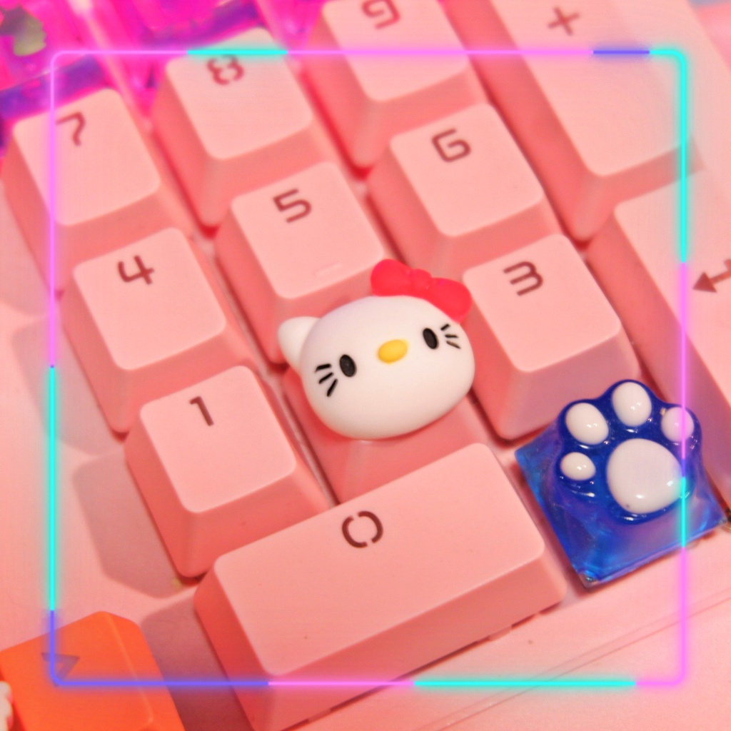 Hello Kitty Artisan Kawaii Keycaps for Mechanical Keyboard Shopee