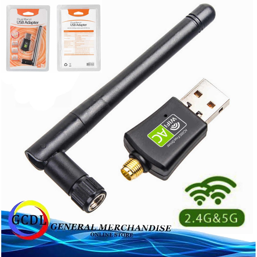 600Mbps Usb Wifi Adapter Ac600 2.4Ghz 5Ghz Dual Band Wireless Network