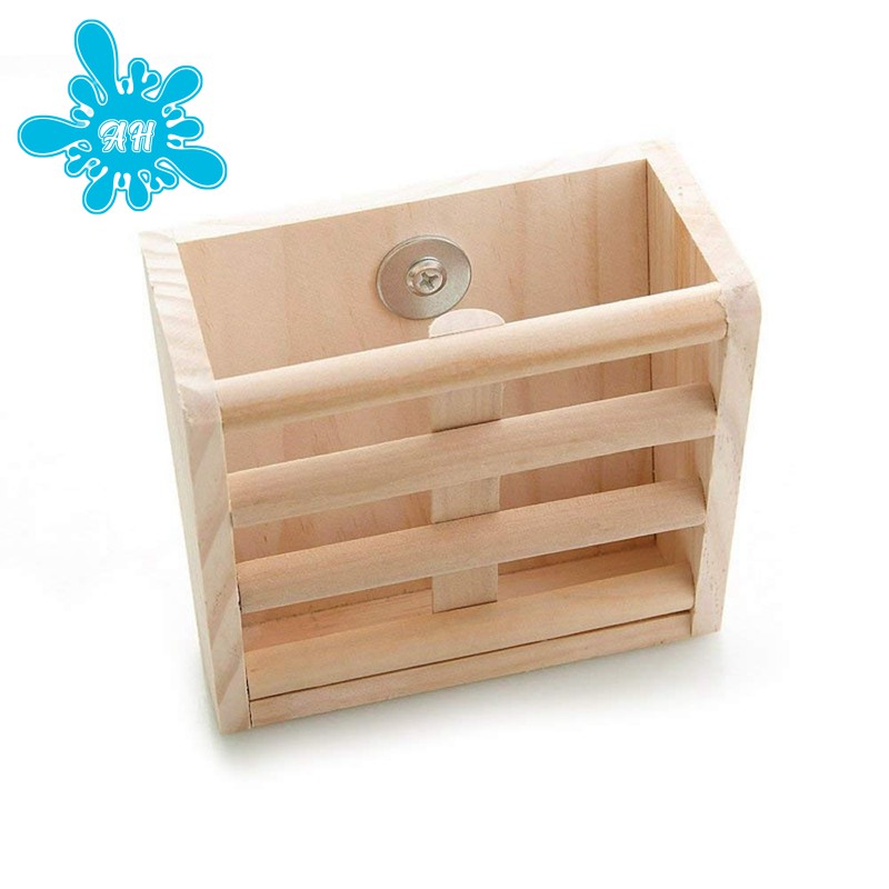 wooden hay feeder for rabbits