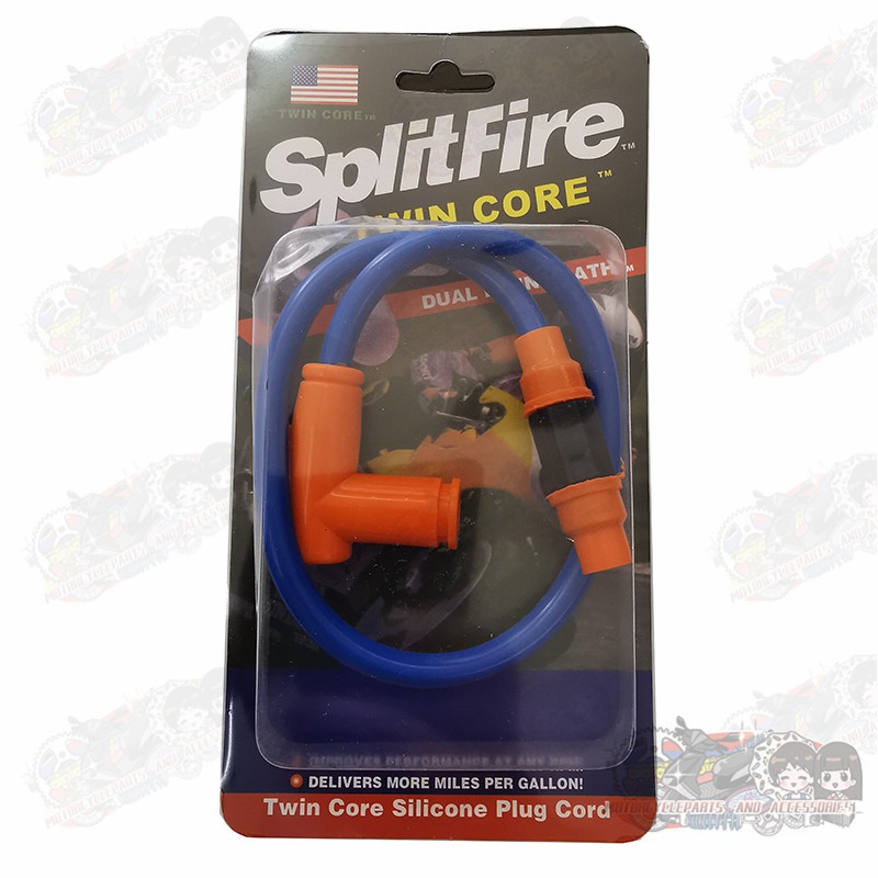 LJ Motorcycle splitfire twin core spark plug cap with high tension wire ...