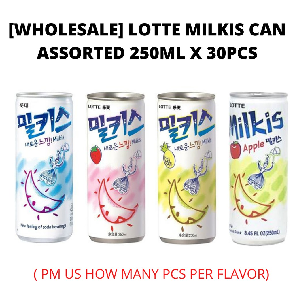 Wholesale Lotte Milkis Can Assorted Ml X Pcs Shopee Philippines