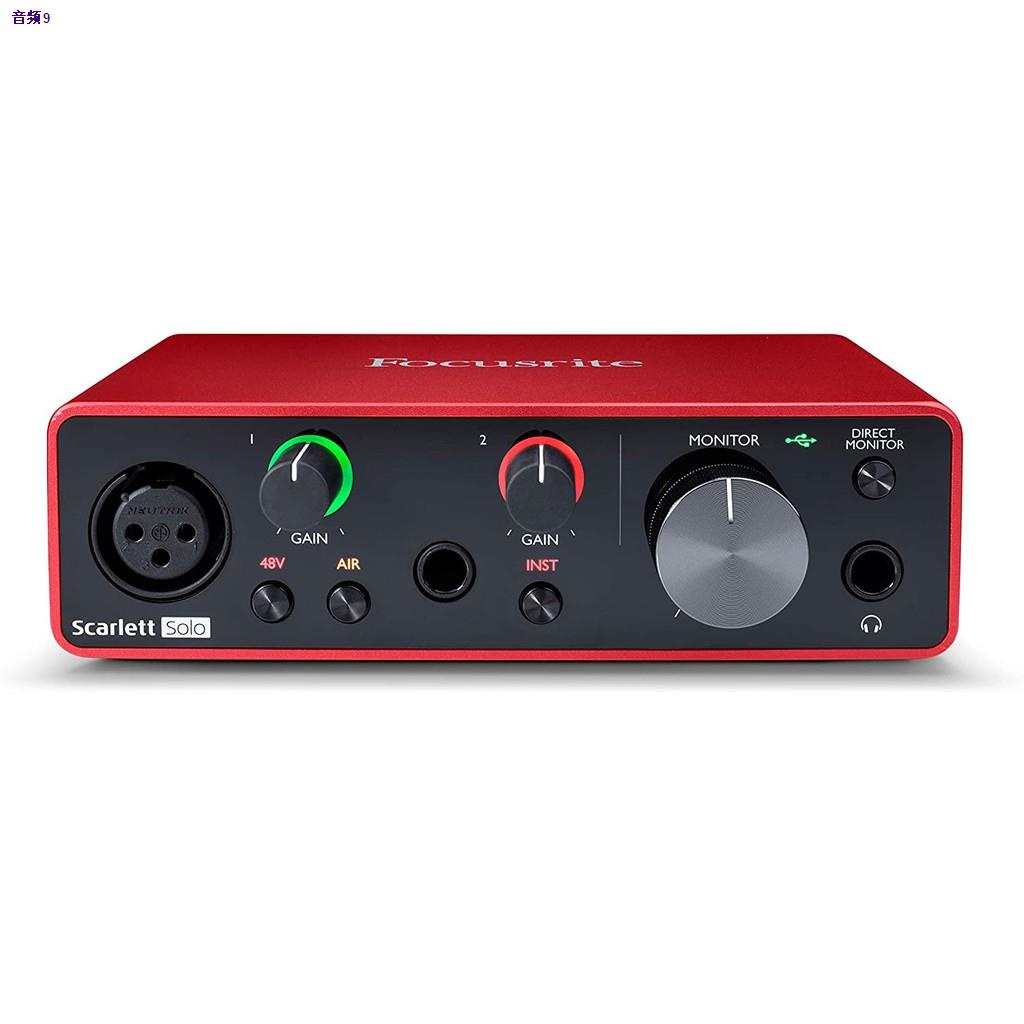 Focusrite Scarlett Solo 3nd Gen Usb Audio Interface W Pre Amplifier Preamp 48v Phantom Power 10 918