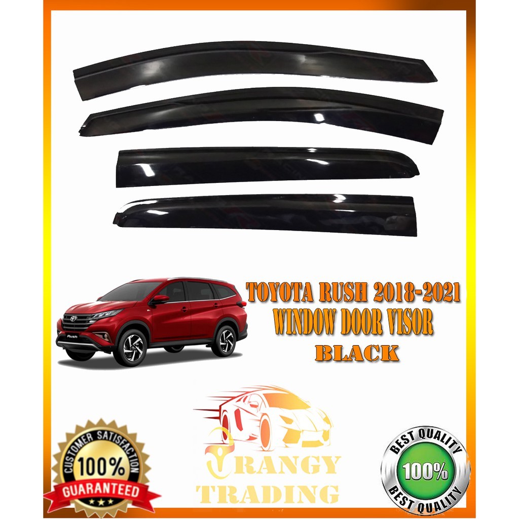 Toyota Rush 2018 to 2021 Window Door Visor Black Injection Type 2019 ...