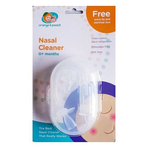 orange and peach nasal aspirator