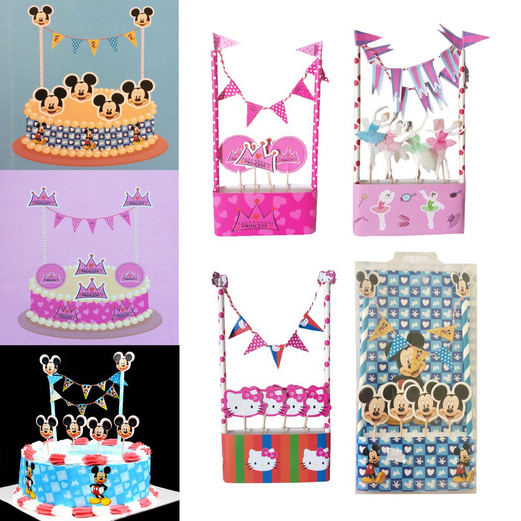 Assorted Cartoon Character Cake Topper Kit Party Favors | Shopee Philippines