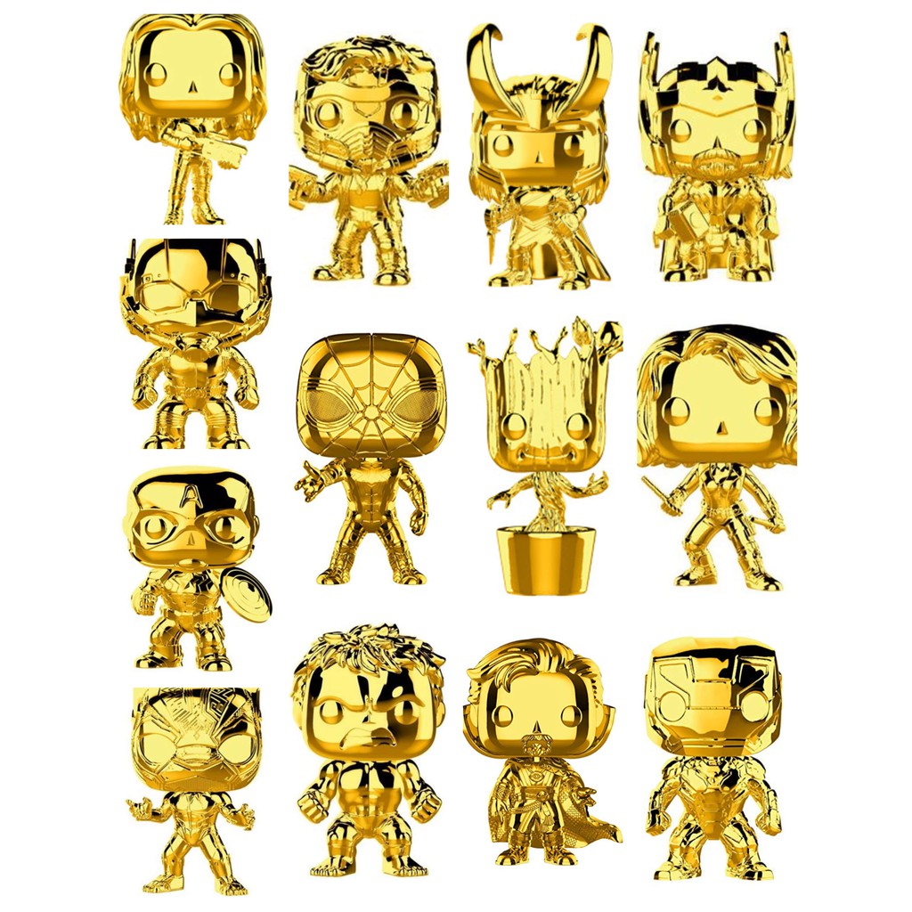 Funko Pop Marvel Gold Chromes (Marvel 