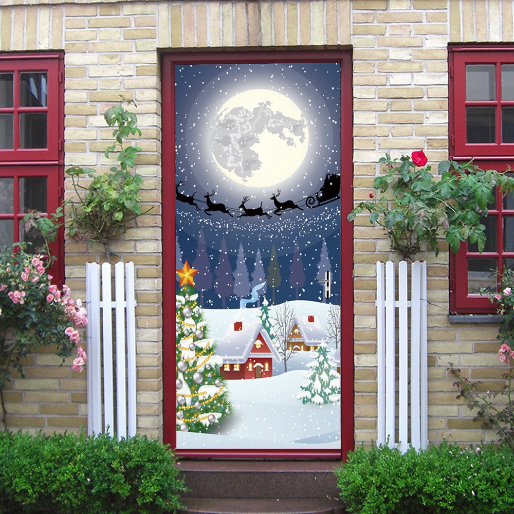 Christmas Eve Door Cover Holiday Covers Decoration 30 Inch By 6 5 Feet