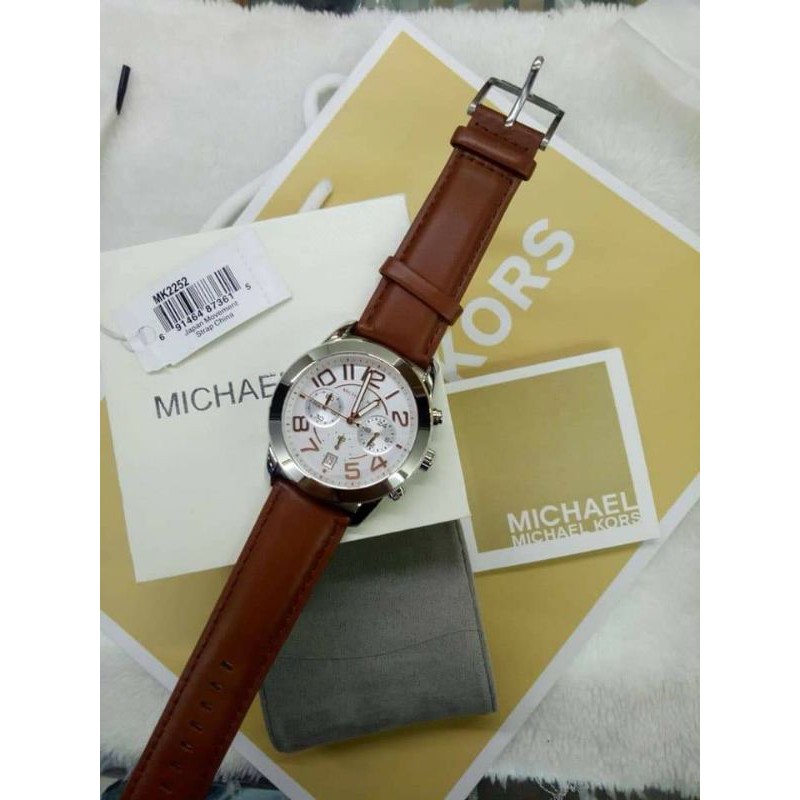 michael kors leather watches
