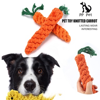 Pet Cotton Rope Carrot Toy Molar Bite Training Knot Rope Ball Dog Toy Pet Dog Supplies