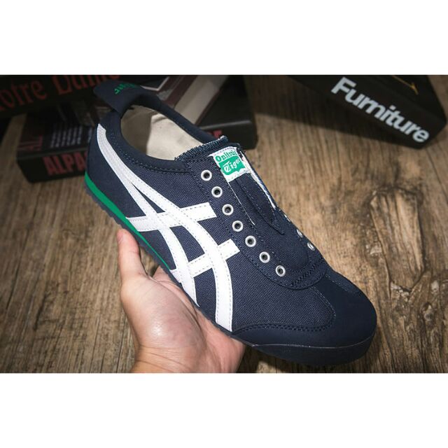 onitsuka tiger slip on navy blue