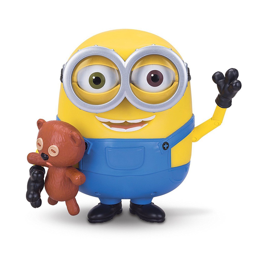 minion bob with teddy bear