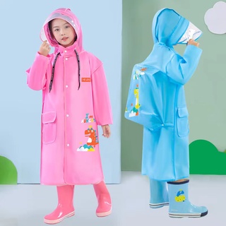 Children's Raincoat Cartoon Boys Girls Ponchos Waterproof Cloak-Style With Schoolbag Rain Gear Outdoor Products