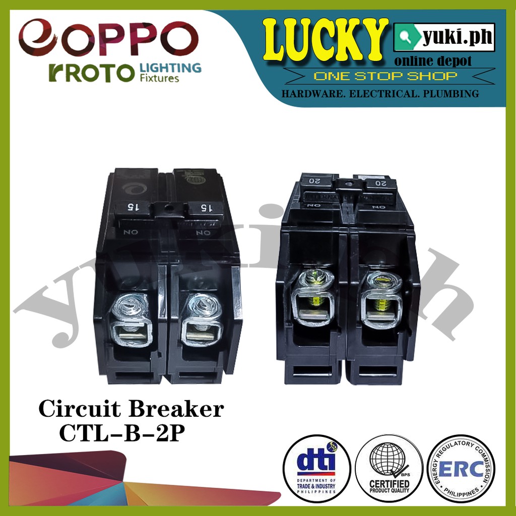 EOPPO/ROTO CTL-B-2P CIRCUIT BREAKER BOLT-ON 15A/20A/30A/40A/60A/100A ...