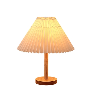 Hot selling concreative table lamp, Korean pleated Vintage bedside lamp ...