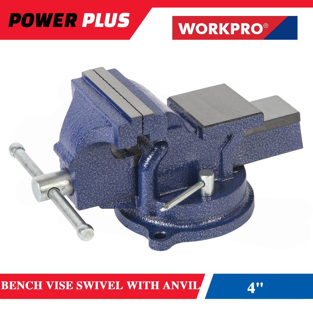 POWERPLUS WORKPRO Bench vise swivel with anvil for professional workers