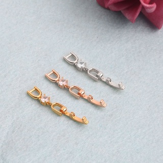 SIY 5x Bracelet Extender Clasp Fold Over Necklace Extenders Crystal Rhinestone Extender Plated Extension Clasps for Jewe