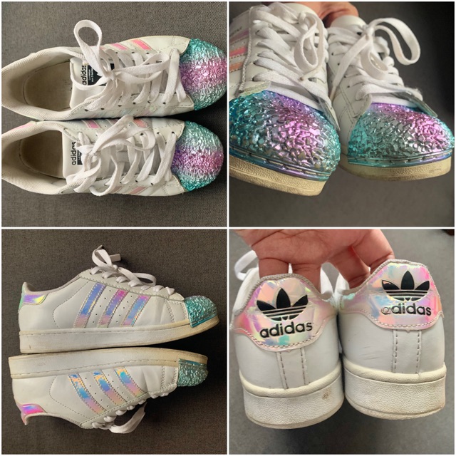 adidas superstar rainbow holographic