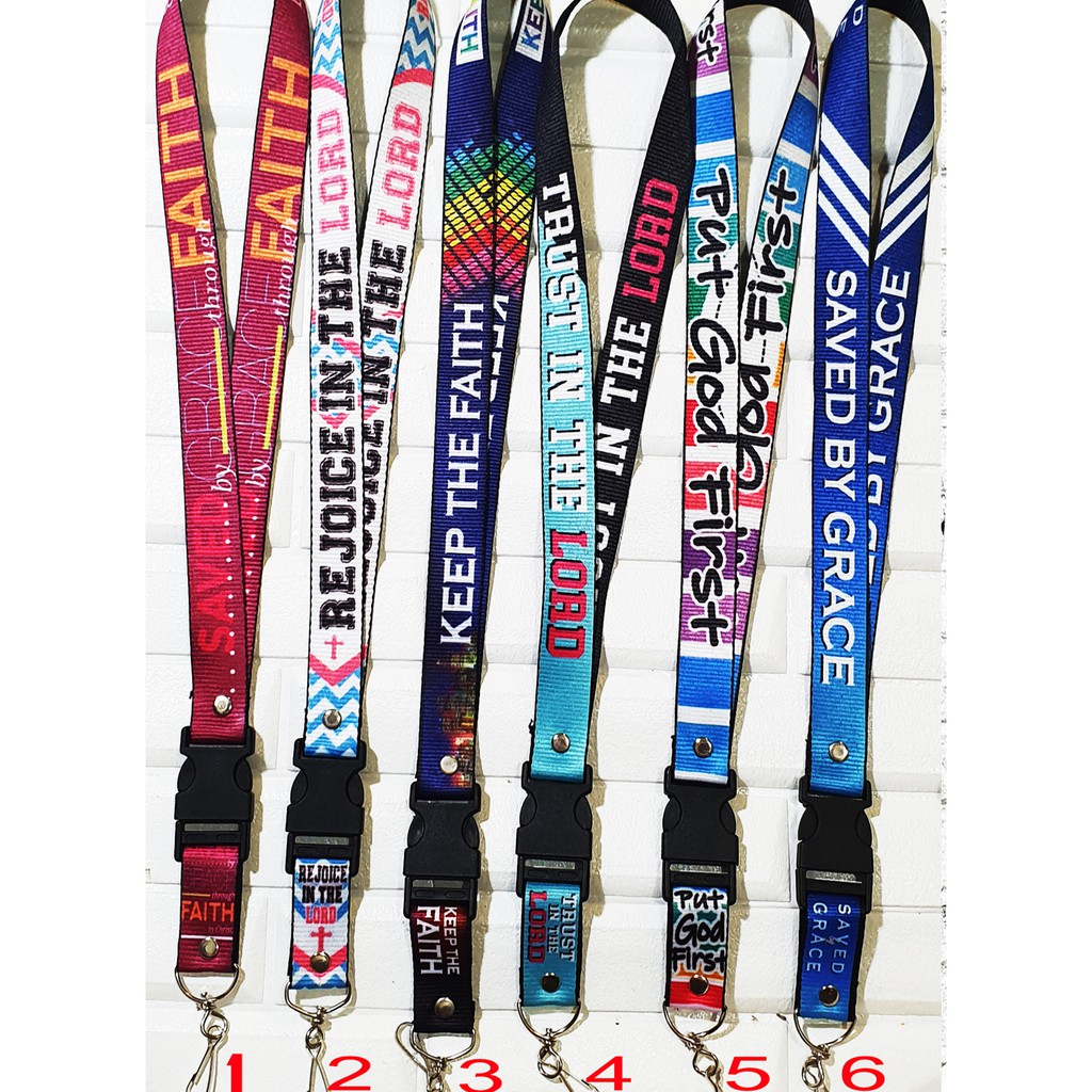 BIBLE VERSE LANYARD NECK STRAP ID LACE SLING GIFT /GIVEAWAYS | Shopee ...