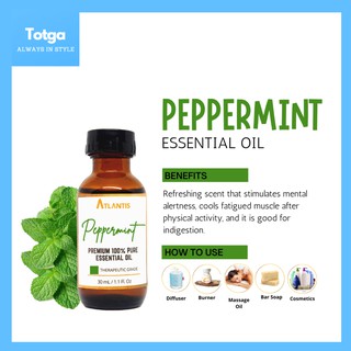 Peppermint 30 ML Guaranteed Pure Essential Oil Therapeutic Grade Fragrant Scent Diffuser Spa Natural