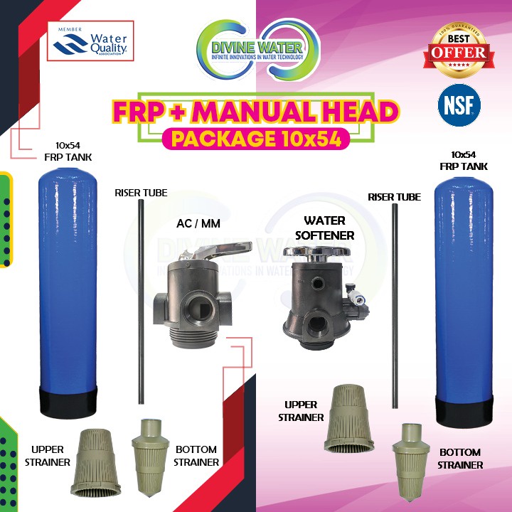 10x54 FRP Tank with Manual Multimedia Head (AC/MM Water Softener