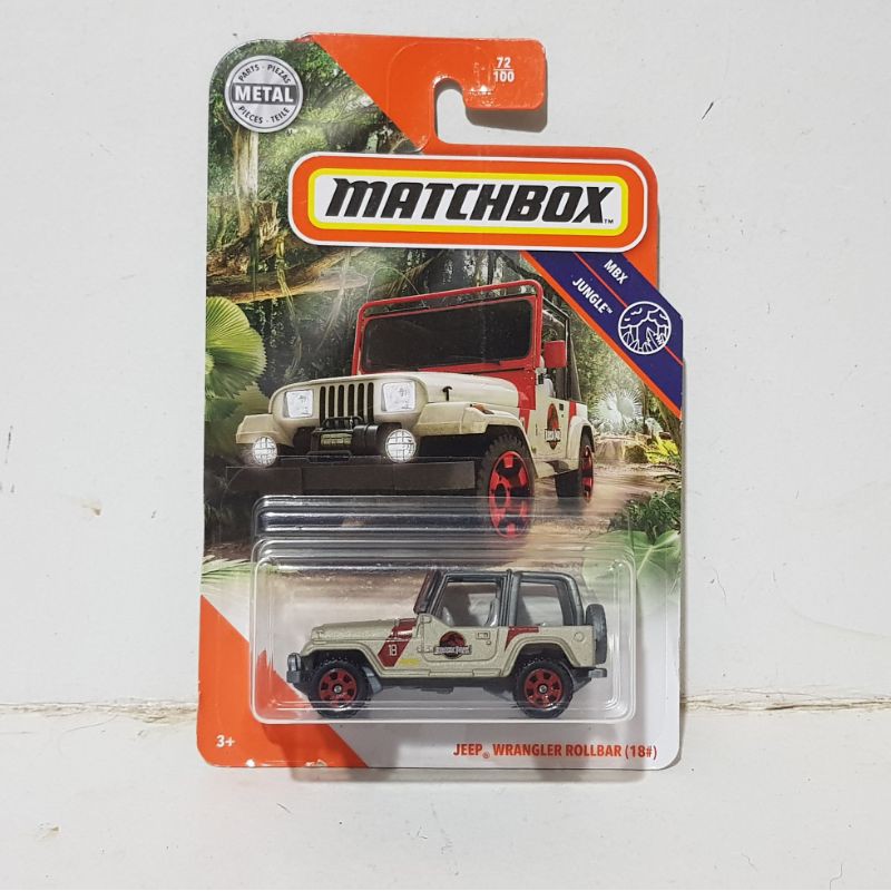 Matchbox Jurassic Jeep Wrangler rollbar original | Shopee Philippines