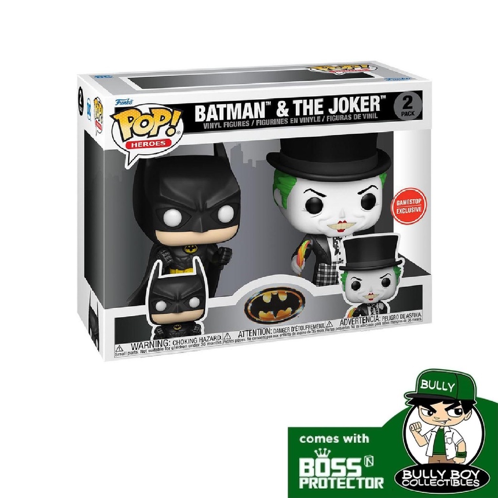 POP! Heroes: Batman - Batman and The Joker 2-Pack (Gamestop) With Boss  Protector | Shopee Philippines