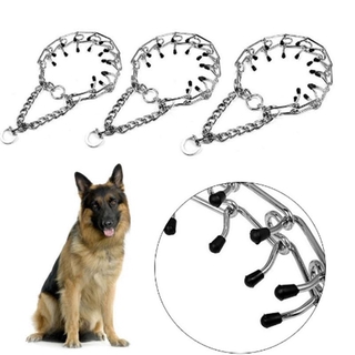 1PC Pet Choker Adjustable Pet Dog Metal Pinch Training Chain Collar Prong Necklaces Various Size
