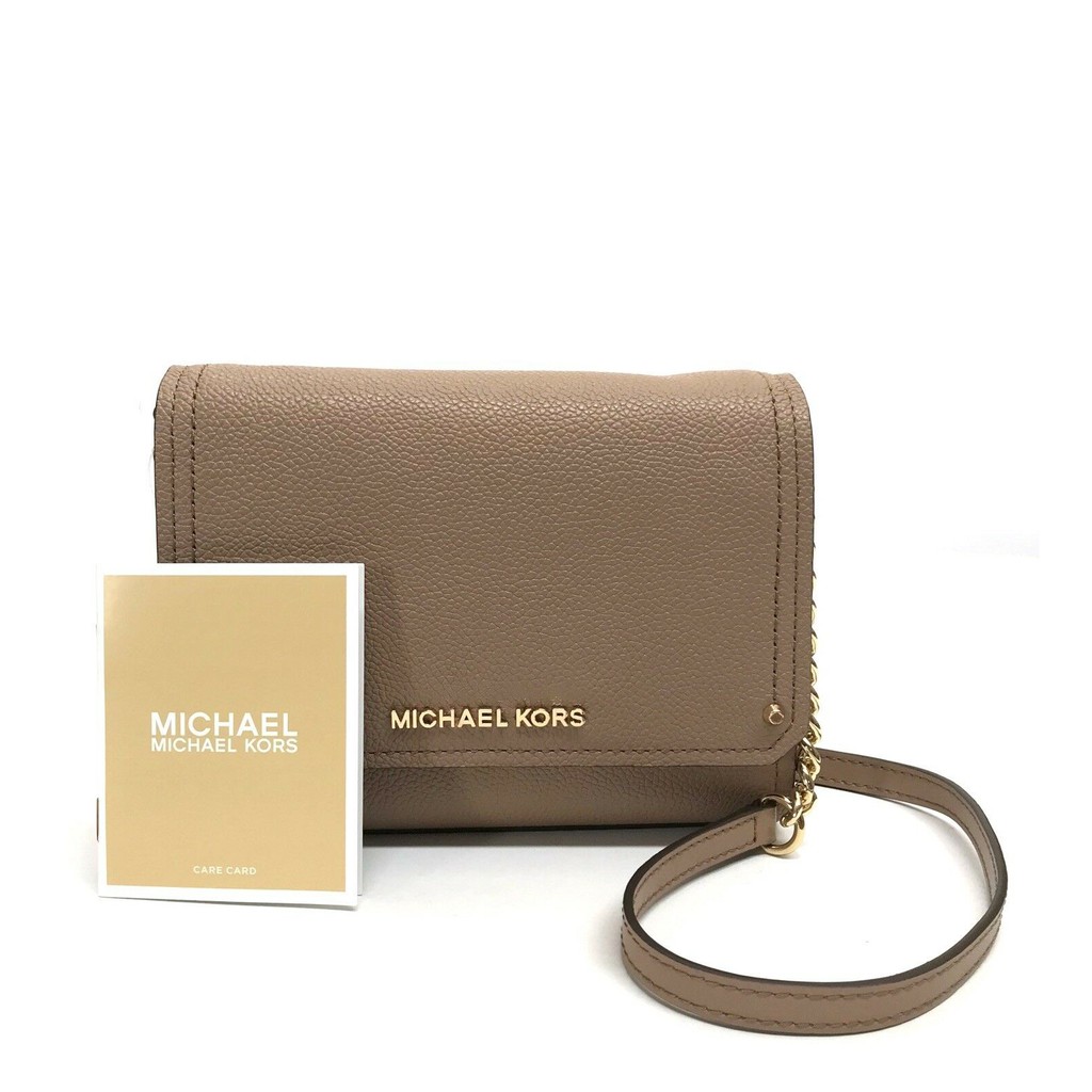 michael kors tan clutch bag