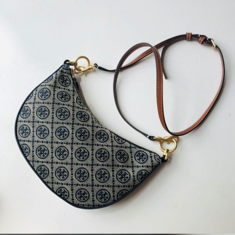 TB T MONOGRAM JACQUARD MINI HOBO | Shopee Philippines