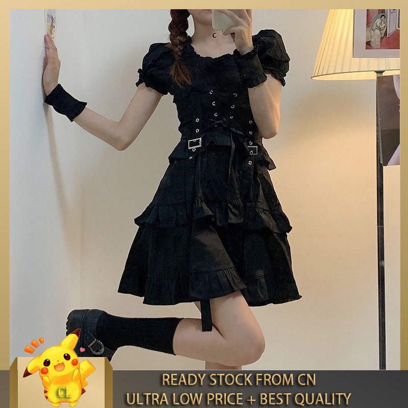 CL Women's Gothic Lolita Dress Goth Punk Gothic Harajuku Mall Goth
