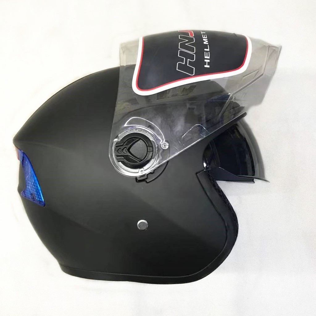 [HALO MOTOR] HNJ HALF FACE HELMET DUAL VISOR 616A Shopee Philippines