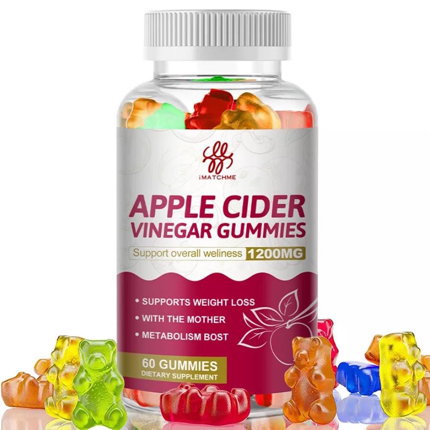 iMATCHME Apple Cider Vinegar Gummies 60pcs 1200mg Dietary Supplement