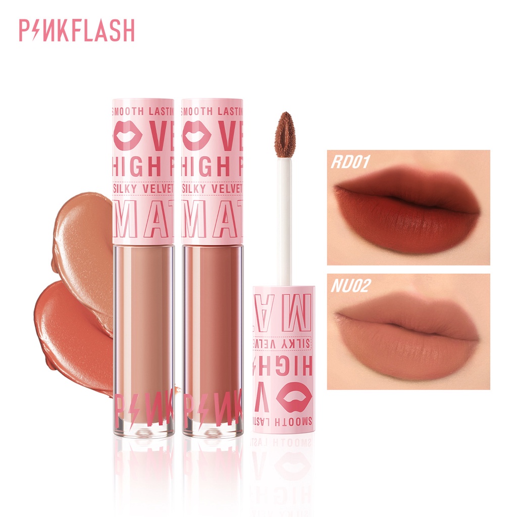 PINKFLASH PinkDiary Silky Velvet Matte Lipstick Lip Tint Cream Smooth