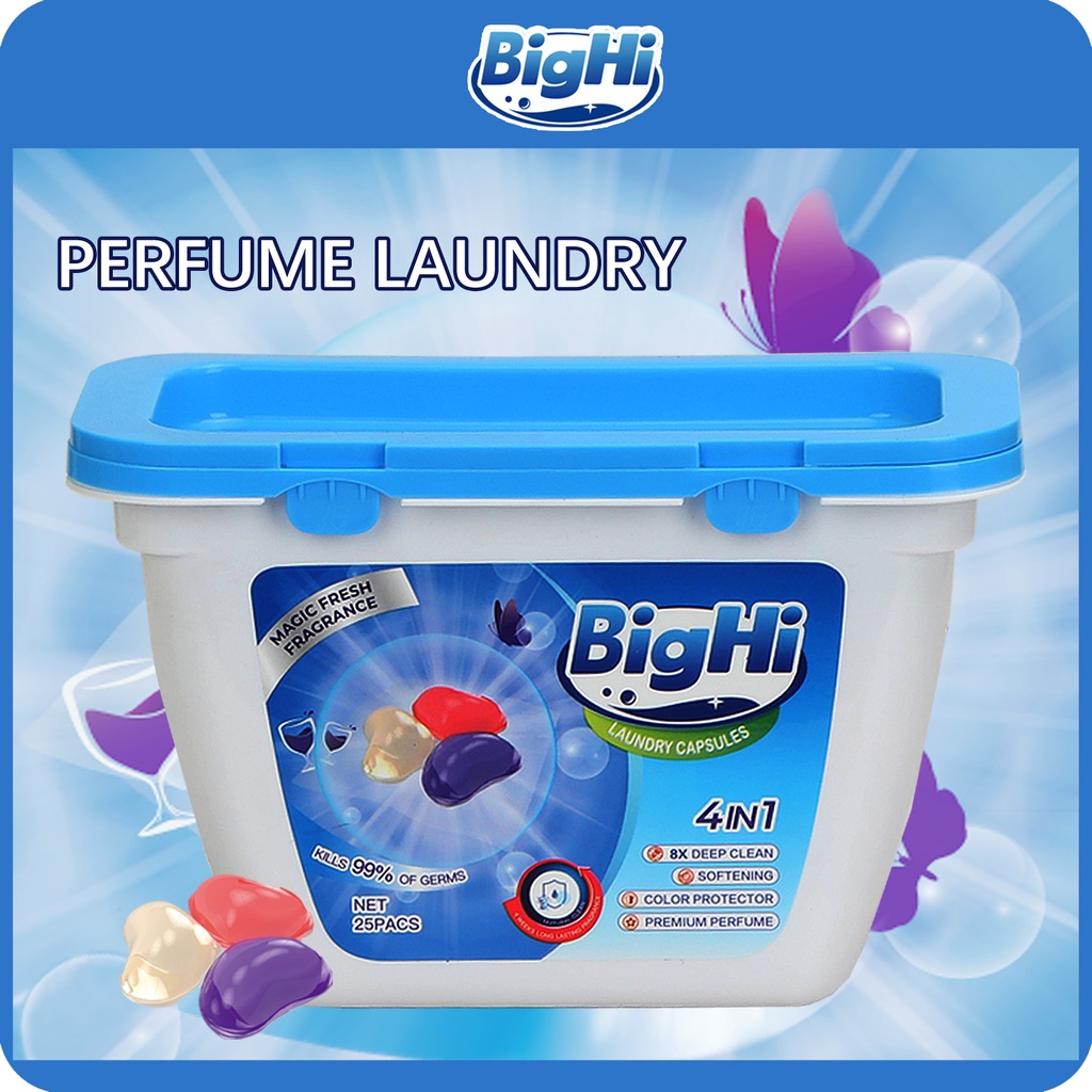 BigHi Perfume Laundry Laundry Liquid Detergent pods Capsules beans